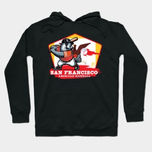 USA - American BASEBALL - San Francisco - Baseball mascot - San Francisco baseball Hoodie